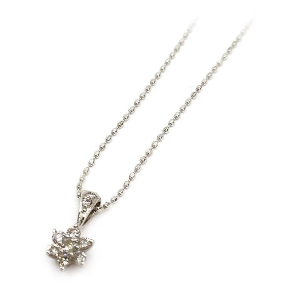 Jewelry Pendant Necklace Star Diamond 0.15ct Whit - Picture 2 of 7